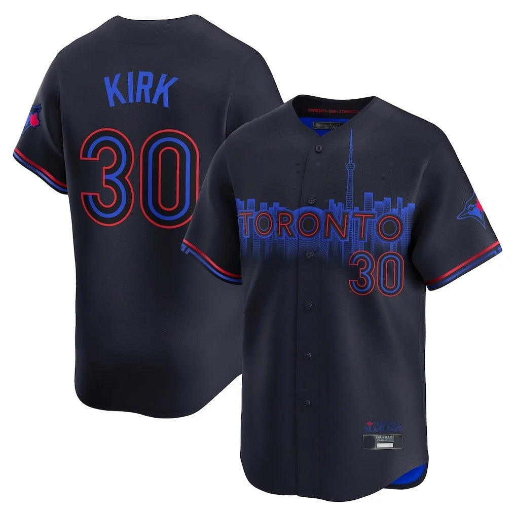 Jamed T.Blue Jays #30 Alejandro Kirk Player Black City Connect Stitched Jerseys