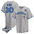 Jamed T.Blue Jays #30 Alejandro Kirk Player Gray 2025 World Series Limited Stitched Jerseys