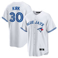 Jamed T.Blue Jays #30 Alejandro Kirk Player White Home Game Stitched Jerseys