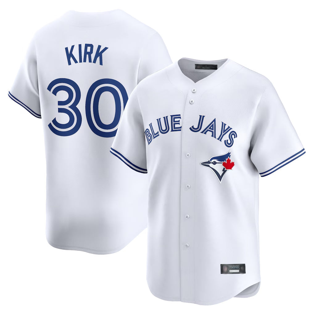 Jamed T.Blue Jays #30 Alejandro Kirk Player White Home Limited Stitched Jerseys