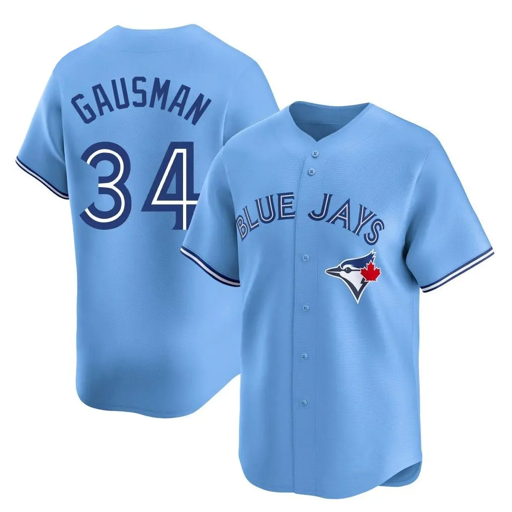 Jamed T.Blue Jays #34 Kevin Gausman Player Blue Home Limited Stitched Jerseys