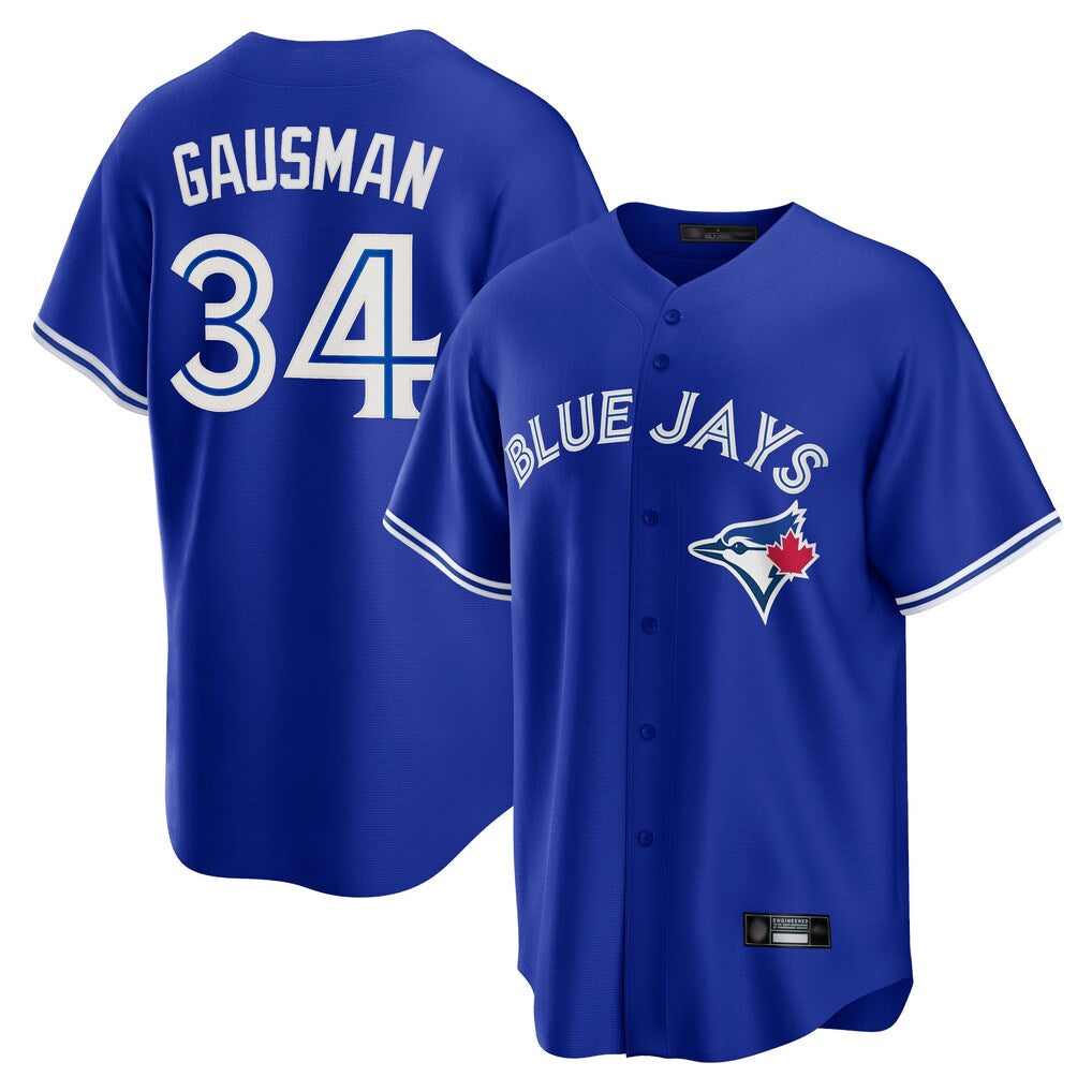 Jamed T.Blue Jays #34 Kevin Gausman Player Royal Alternate Replica Player Stitched Jerseys