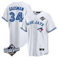 Jamed T.Blue Jays #34 Kevin Gausman Player White 2025 American League All Stitched Jersey