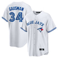 Jamed T.Blue Jays #34 Kevin Gausman Player White Home Game Stitched Jerseys