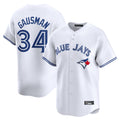 Jamed T.Blue Jays #34 Kevin Gausman Player White Home Limited Stitched Jerseys