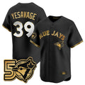 Jamed T.Blue Jays #39 Trey Yesavage Player Black 50 Seasons Patch Vapor Premier Limited All Stitched Jerseys