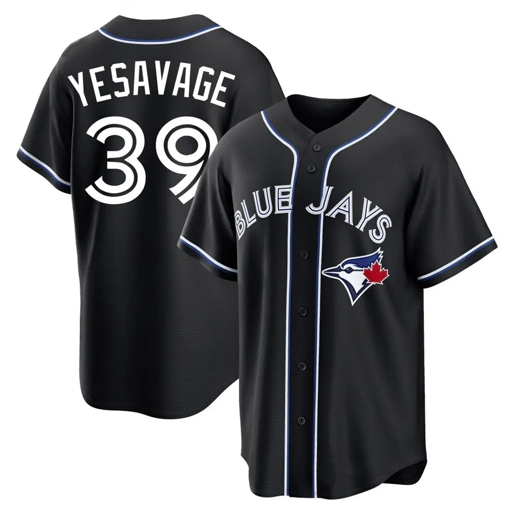 Jamed T.Blue Jays #39 Trey Yesavage Player Black Home Game Stitched Jerseys