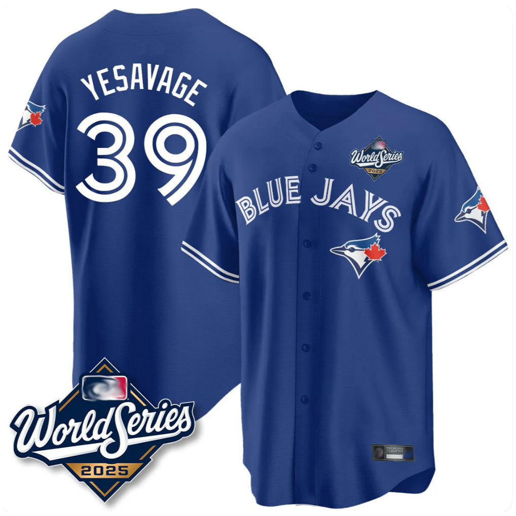 Jamed T.Blue Jays #39 Trey Yesavage Player Royal 2025 World Series Limited All Stitched Jerseys
