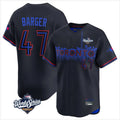 Jamed T.Blue Jays #47 Addison Barger Player Black 2025 World Series City Connect Stitched Jerseys