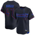 Jamed T.Blue Jays #47 Addison Barger Player Black&Blue City Connect Limited Stitched Jerseys