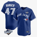 Jamed T.Blue Jays #47 Addison Barger Player Navy 2025 World Series Limited Stitched Jerseys