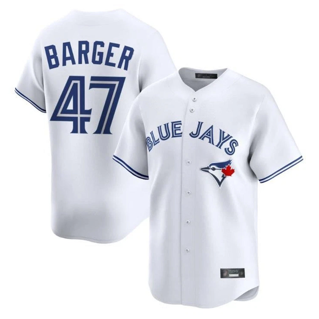 Jamed T.Blue Jays #47 Addison Barger Player White Home Limited Stitched Jerseys
