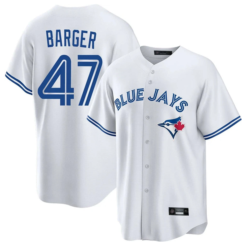 Jamed T.Blue Jays #47 Addison Barger Player White Home Stitched Jerseys