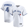 Jamed T.Blue Jays #4 George Springer Player White Home Limited Stitched Jerseys