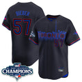 Jamed T.Blue Jays #57 Shane Bieber Player Black AL East Division City Connect Stitched Jerseys