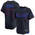 Jamed T.Blue Jays #57 Shane Bieber Player Black City Connect Limited Home Stitched Jerseys