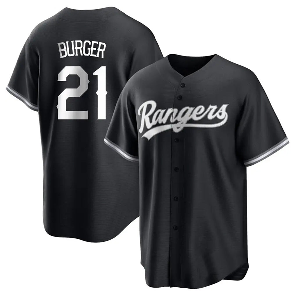 Jamed T.Rangers #21 Jake Burger Player Black Home Limited Stitched Jerseys
