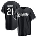Jamed T.Rangers #21 Jake Burger Player Black Home Limited Stitched Jerseys