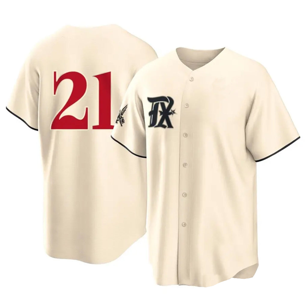 Jamed T.Rangers #21 Jake Burger Player Cream City Connect Limited Stitched Jerseys
