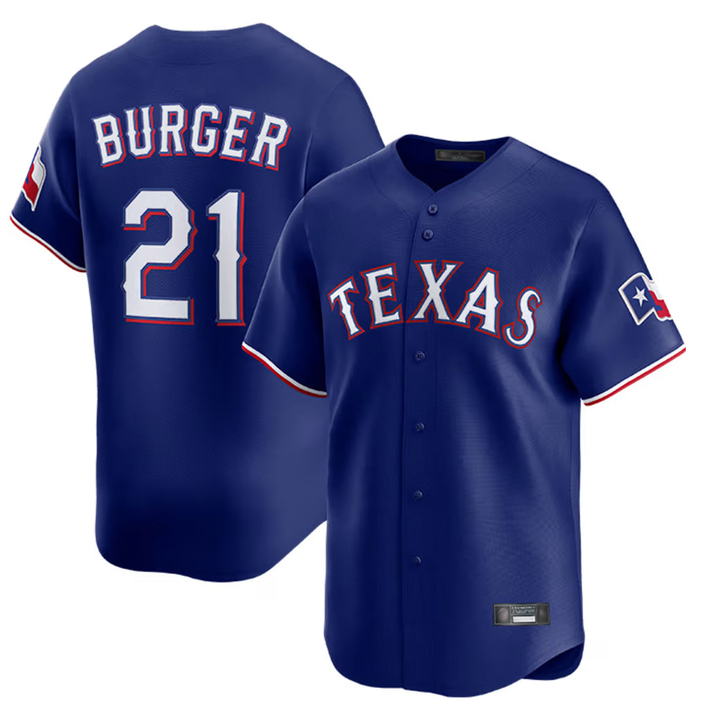 Jamed T.Rangers #21 Jake Burger Player Royal Home Limited Stitched Jerseys