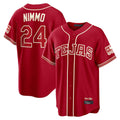 Jamed T.Rangers #24 Brandon Nimmo Player Red 2026 City Connect Stitched Jerseys