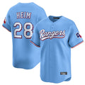 Jamed T.Rangers #28 Jonah Heim Player Light Blue Home Limited Stitched Jerseys