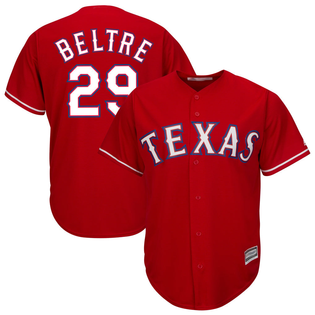 Jamed T.Rangers #29 Adrian Beltre Player Red Majestic Alternate Cool Stitched Jerseys
