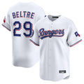 Jamed T.Rangers #29 Adrian Beltre Player White Home Limited Stitched Jerseys
