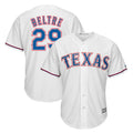 Jamed T.Rangers #29 Adrian Beltre Player White Majestic Home Cool Stitched Jerseys