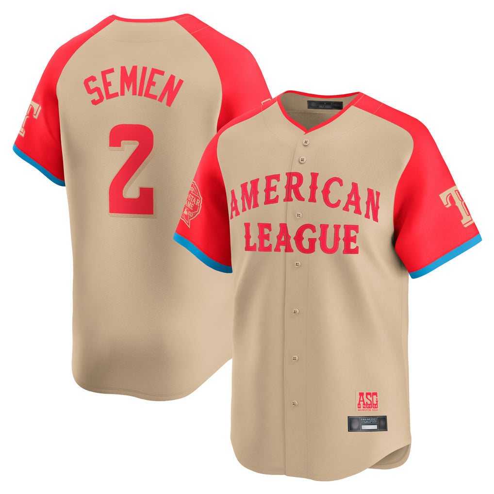 Jamed T.Rangers #2 Marcus Semien Player Cream American League All-Star Game Limited Stitched Jerseys