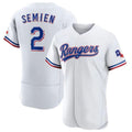 Jamed T.Rangers #2 Marcus Semien Player Gold Collection Limited White Elite Stitched Jerseys