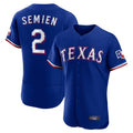 Jamed T.Rangers #2 Marcus Semien Player Royal Elite Home Limited Stitched Jerseys