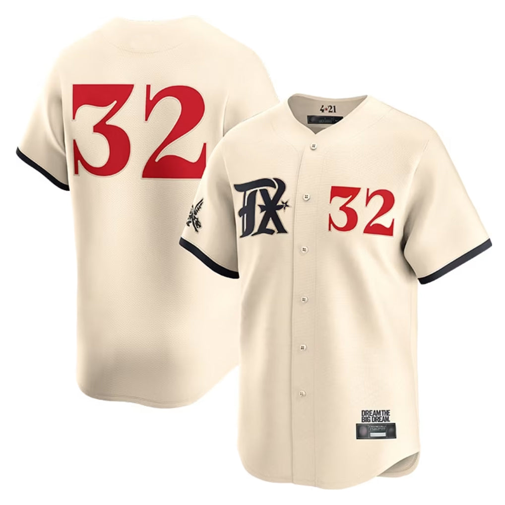 Jamed T.Rangers #32 Evan Carter Player Cream Limited City Connect Stitched Jerseys