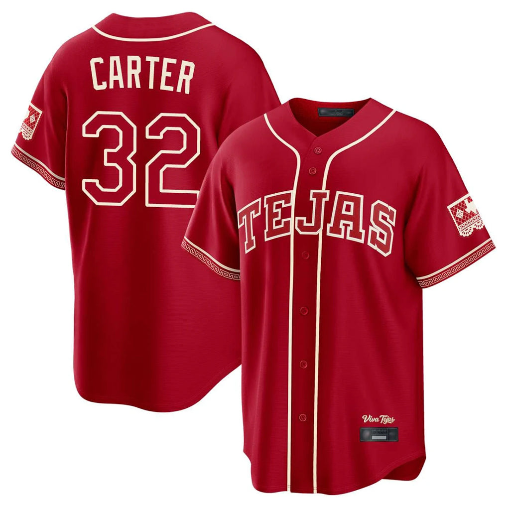 Jamed T.Rangers #32 Evan Carter Player Red 2026 City Connect Stitched Jerseys