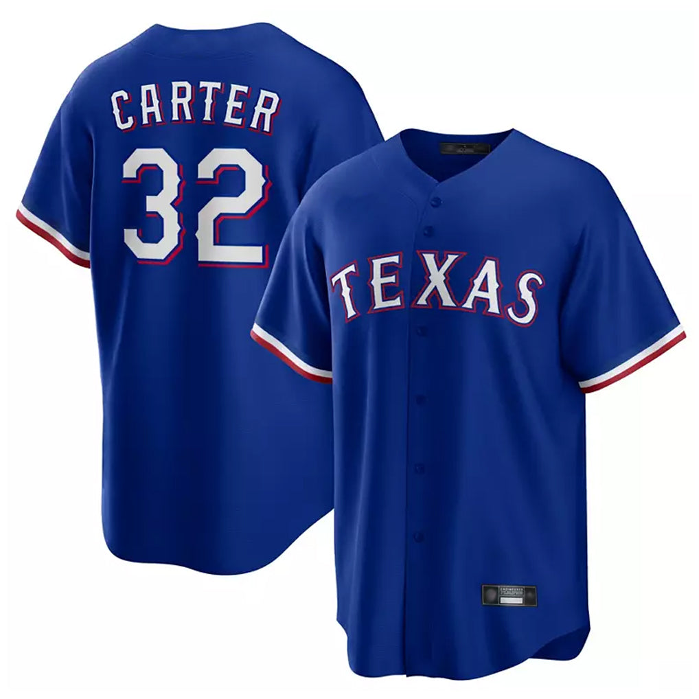 Jamed T.Rangers #32 Evan Carter Player Royal Home Limited Stitched Jerseys