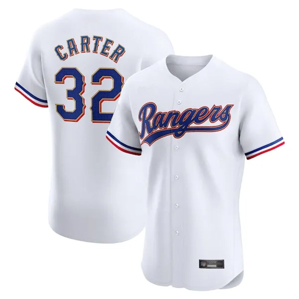 Jamed T.Rangers #32 Evan Carter Player White Home Limited Elite Stitched Jerseys