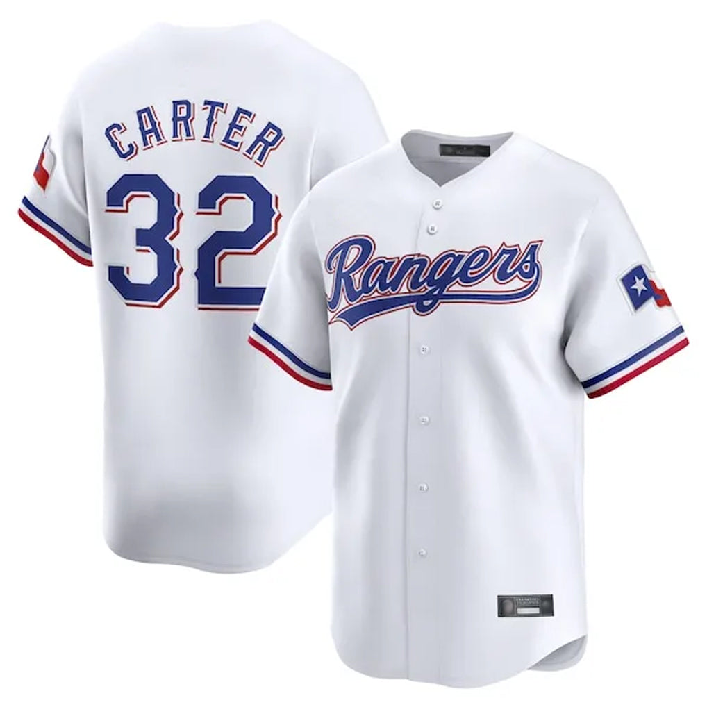 Jamed T.Rangers #32 Evan Carter Player White Home Limited Stitched Jerseys