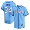 Jamed T.Rangers #34 Nolan Ryan Player Blue 2026 City Connect Premier Stitched Jerseys