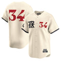 Jamed T.Rangers #34 Nolan Ryan Player Cream City Connect Limited Cream Stitched Jerseys