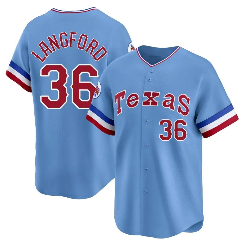 Jamed T.Rangers #36 Wyatt Langford Player Blue Home City Connect Limited Stitched Jerseys