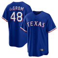 Jamed T.Rangers #48 Jacob deGrom Player Royal Home Game Stitched Jerseys