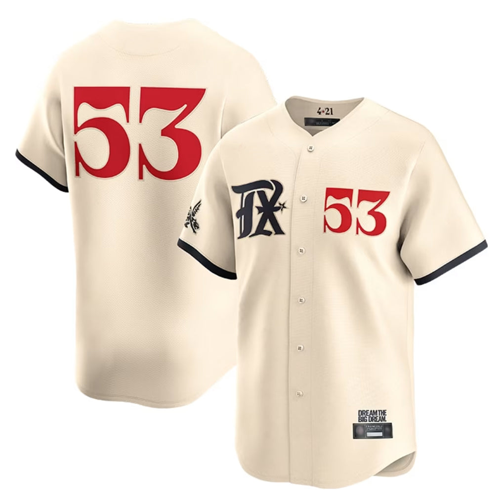 Jamed T.Rangers #53 Adolis Garcia Player Cream City Connect Limited Stitched Jerseys
