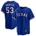 Jamed T.Rangers #53 Adolis Garcia Player Royal Home Limited Game Stitched Jerseys