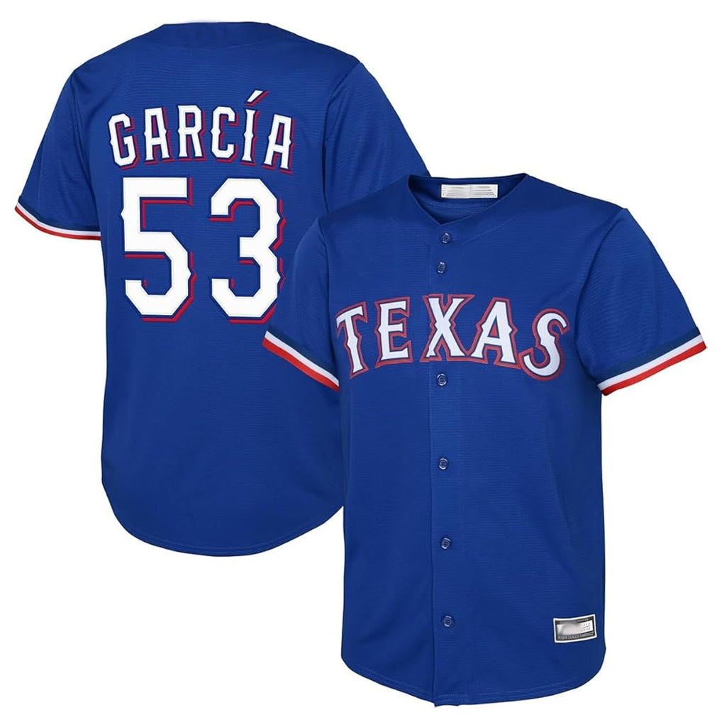 Jamed T.Rangers #53 Adolis Garcia Player Royal Home Limited Stitched Jerseys