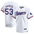 Jamed T.Rangers #53 Adolis Garcia Player White Home Limited Stitched Jerseys