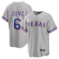 Jamed T.Rangers #6 Josh Jung Player Gray Limited Home Stitched Jerseys