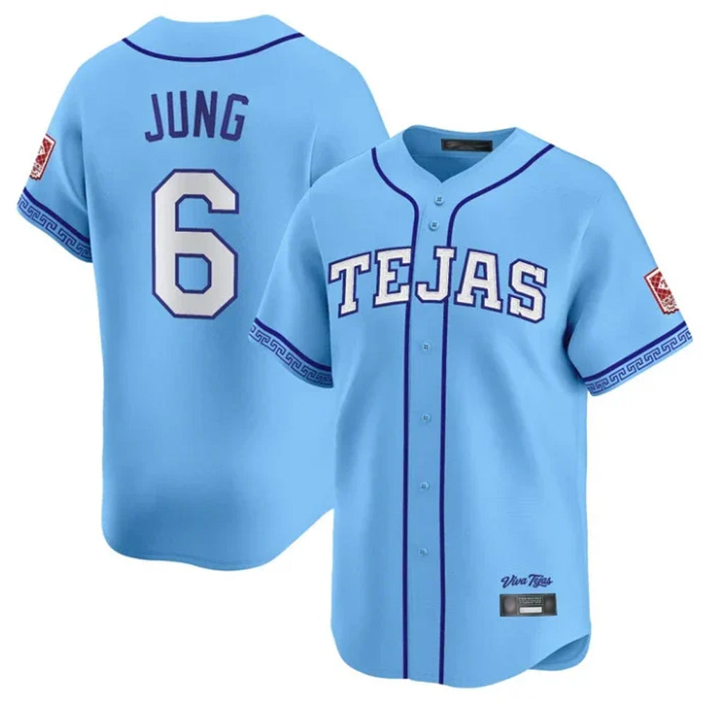 Jamed T.Rangers #6 Josh Jung Player Light Blue 2026 City Connect Limited Stitched Jerseys