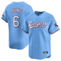 Jamed T.Rangers #6 Josh Jung Player Light Blue Limited Home Stitched Jerseys