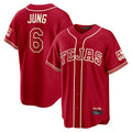 Jamed T.Rangers #6 Josh Jung Player Red 2026 City Connect Limited Stitched Jerseys