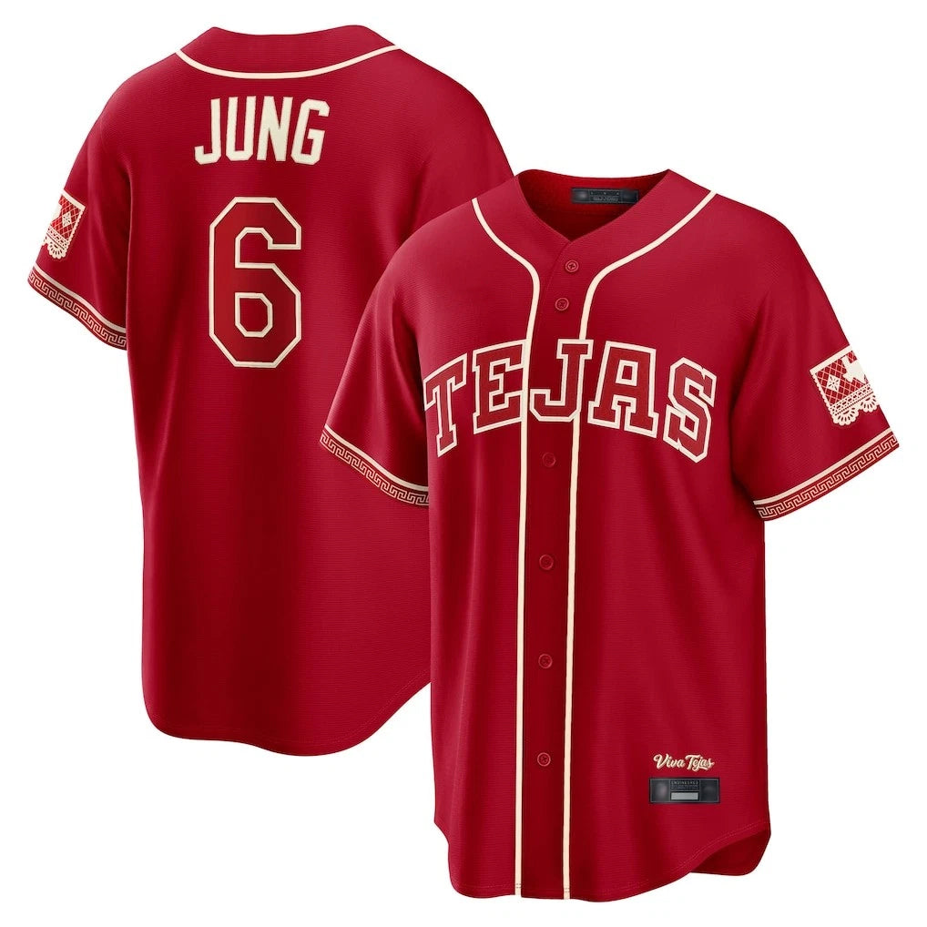 Jamed T.Rangers #6 Josh Jung Player Red 2026 City Connect Limited Stitched Jerseys